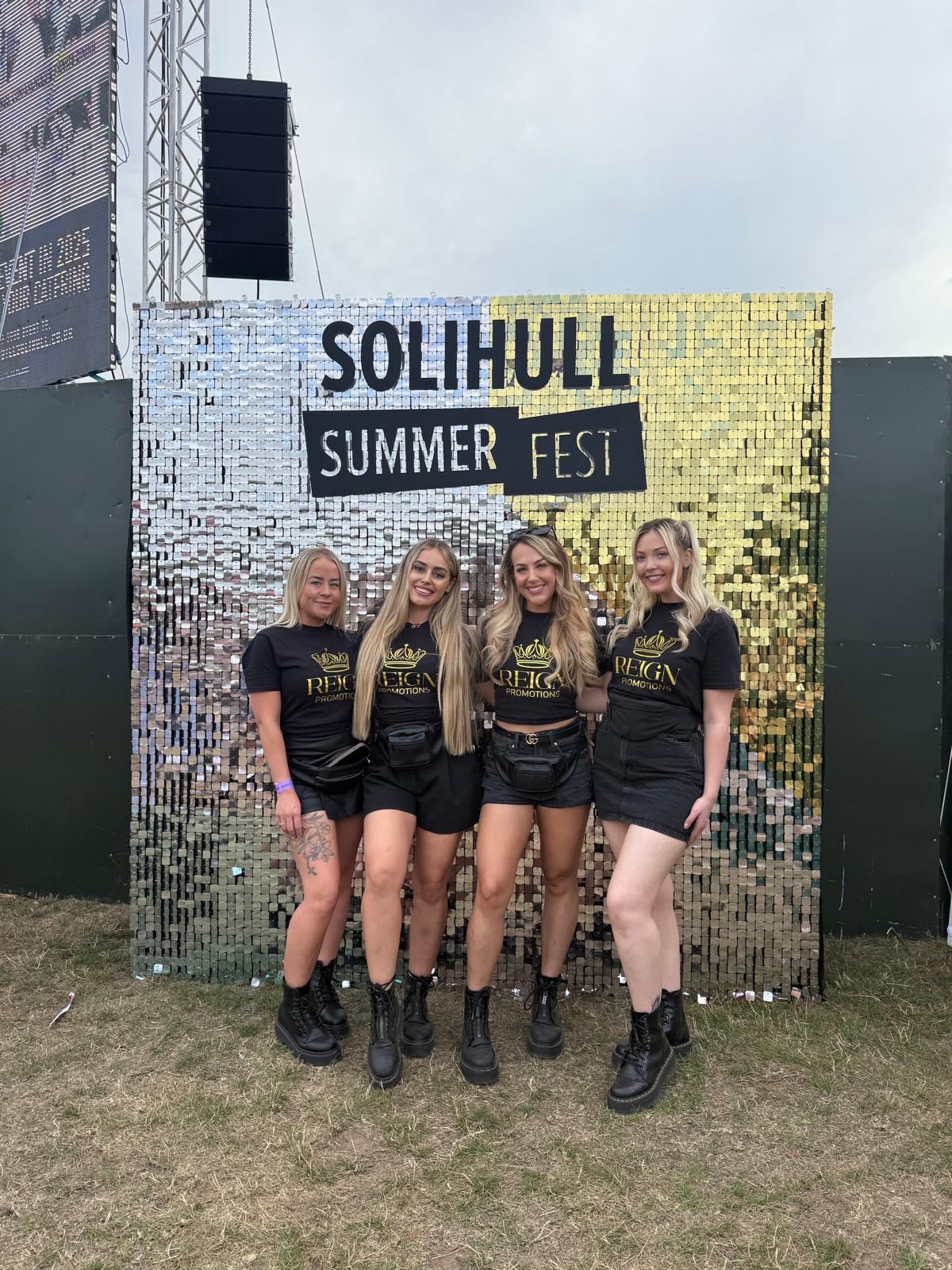 Reign hostesses at Solihull Summer Fest